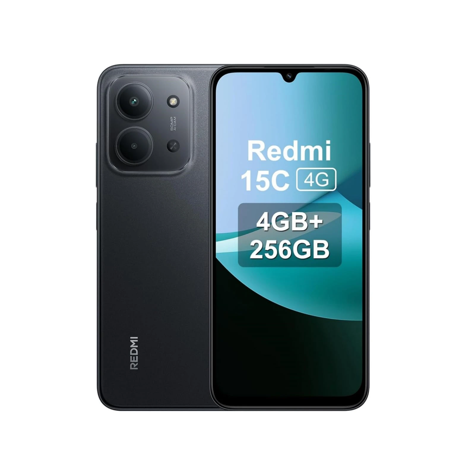 Xiaomi Redmi 15C 4+256GB Smartphone – 50MP AI Dual Camera, 6.9" 120Hz Display, 33W Fast Charging, Black