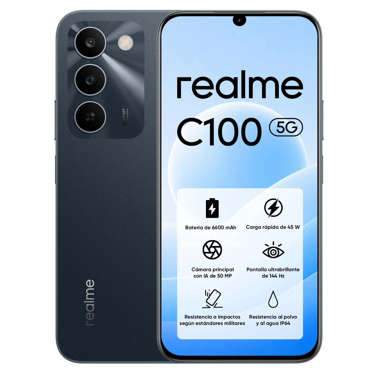 realme C100 5G Smartphone 128GB – 6600mAh Battery, 45W Quick Charge, 144Hz Display, IP64