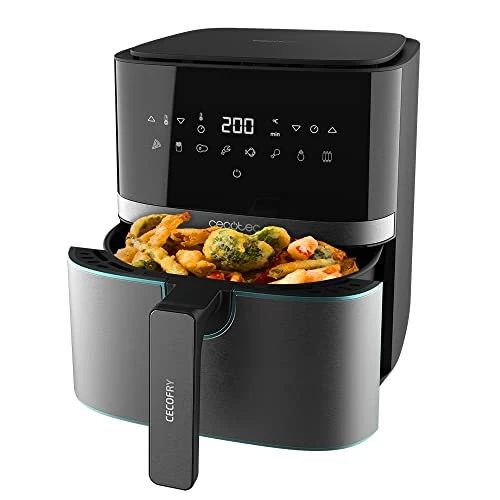 Cecotec Cecofry Full InoxBlack 5500 Pro 5.5L Air Fryer 1700W with Digital Touch Panel and 8 Cooking Modes